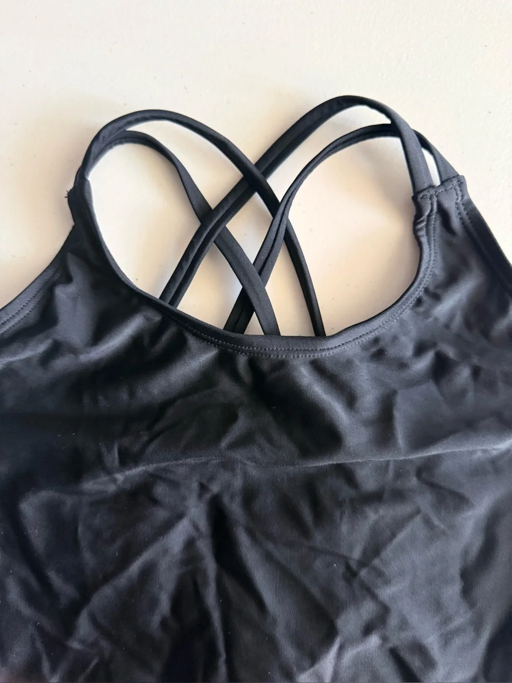 Kanu Surf Black Girls' Crisscross Back One-Piece Swimsuit. Size 10